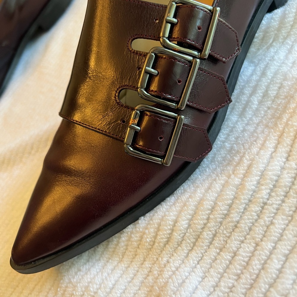 Lloyd Germany, Triple Buckle Burgundy Leather Shoe
